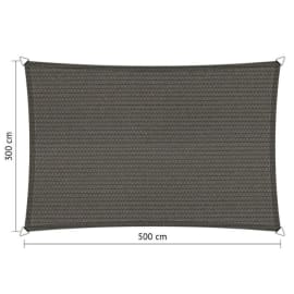 Voile d'ombrage perm&eacute;able - Rectangle - 3 x 5 m - Shadow Comfort