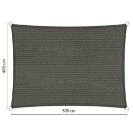 Voile d'ombrage perm&eacute;able - Rectangle - 4 x 5 m - Shadow Comfort