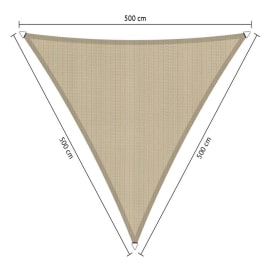 Voile d'ombrage imperm&eacute;able - Triangle - 5 x 5 x 5 m - Shadow Comfort