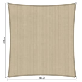 Voile d'ombrage imperm&eacute;able - Carr&eacute;e - 4 x 4 m - Shadow Comfort