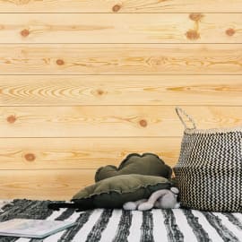 Lambris Naturel Pin Maritime Noueux - Rabot&eacute; - Ep.10 mm / l.100 mm / L.2 m - Paquet de 2 m&sup2; image en situation