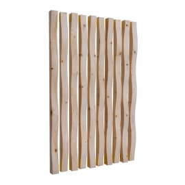 Rev&ecirc;tement Mural Rythmix Ondes Naturel - Rabot&eacute; - Ep.40 mm / l.40 mm / L.2,40 m - Paquet de 0,53 m&sup2;