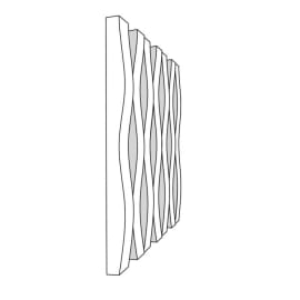 Clin bardage - Claire-voie - Rythmix Ondes SAPIN Classe 3 Marron - Ep.40 mm / l.40 mm / L.2,40 m - Paquet de 0,38 m&sup2; profil