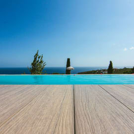 Lame terrasse composite Supradeck - Glory Nevado - Ep.20 mm / l.140 mm / L.2,2 m image en situation