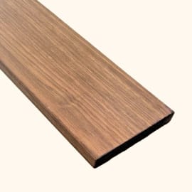 Lame terrasse bois exotique - TAUARI - LISSE - TIMBRA TECH - Ep.21 mm / l.145 mm