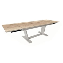 Table de jardin extensible aluminium - Amber - L.180/230/280 x l.100 cm - 8/12 personnes