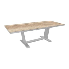 Table de jardin extensible aluminium - Amber - L.180/240 x l.100 cm - 8/10 personnes