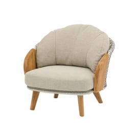 Fauteuil de jardin Teck et r&eacute;sine tress&eacute;e - Ibiscus