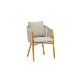 Lot de 2 Fauteuils de jardin aluminium pi&eacute;tement en Teck - Even