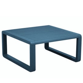 Table basse de jardin aluminium - Tonio 80x80 cm bleu