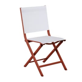 Chaise de jardin pliante aluminium et toile - Th&eacute;ma