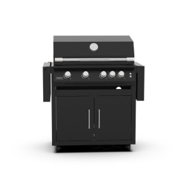 Chariot pour barbecue Fusion 400 / Ember 800 - BRABURA  en situation avec barbecue sur le chariot