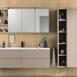 Panneau m&eacute;lamin&eacute; d&eacute;cors H1367 ST40 Feelwood Ch&ecirc;ne Casella Naturel Clair - L.2800 mm / l.2070 mm / Ep.19 mm image en situation