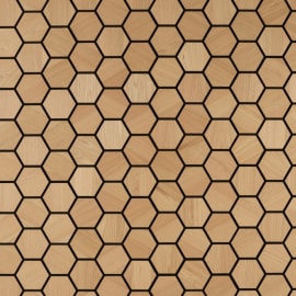 Panneaux acoustiques - Hexa - Natural - L.2700 mm x l.520 mm x &Eacute;p.21 mm - TOCCA LEGNO - Paquet de 1,49 m&sup2;