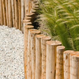 Poteau ponc&eacute; en acacia - &Oslash; 6/8cm  - H 1m