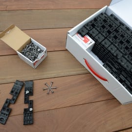 Ensemble d'un kit de fixation invisible Hapax fixing pro