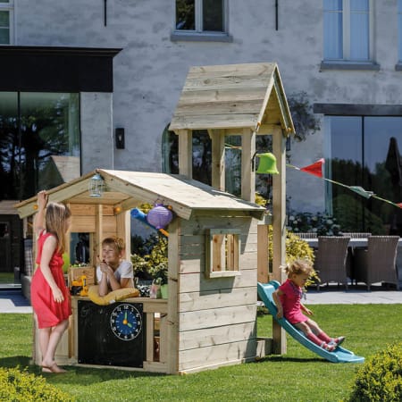 Aire de jeu en bois avec toboggan - Lookout Aire de jeu en bois avec toboggan - Lookout