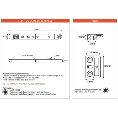 fixation invisible pour terrasse - Jouplast fixation invisible pour terrasse - Jouplast
