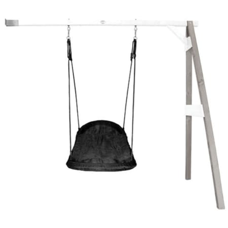 Portique en Bois Mural Wall Mount avec Balan&ccedil;oire - si&egrave;ge Nid Ovale - gris/blanc