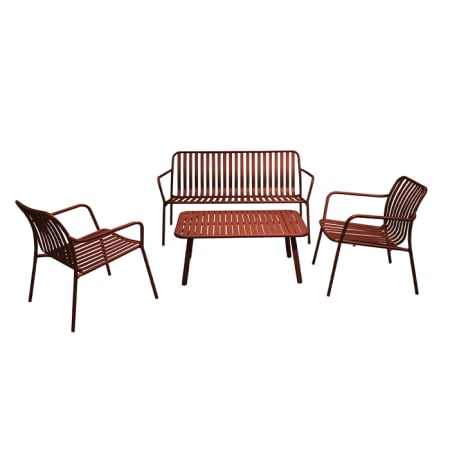 Ensemble Lounge Bitti (canapé + fauteuils + table basse) rouge Ensemble Lounge Bitti (canapé + fauteuils + table basse) rouge