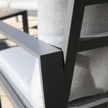 Ensemble Salon de Jardin en Aluminium Marlo - zoom fauteuil - graphite/gris Ensemble Salon de Jardin en Aluminium Marlo - zoom fauteuil - graphite/gris