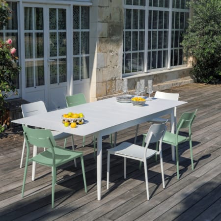 Table Dublin 180/240 cm blanc
