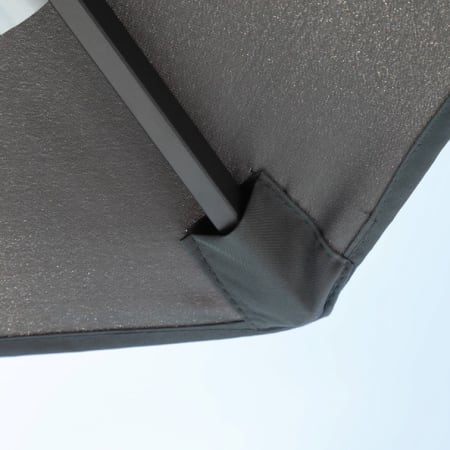 Parasol droit Inclinable Aluminium à Manivelle - Diamètre 3m - Détail baleine Parasol droit Inclinable Aluminium à Manivelle - Diamètre 3m - Détail baleine