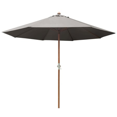 Parasol droit Bois à Manivelle - Diamètre 3m - gris Parasol droit Bois à Manivelle - Diamètre 3m - gris
