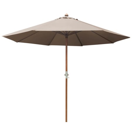 Parasol droit Bois à Manivelle - Diamètre 3m - taupe Parasol droit Bois à Manivelle - Diamètre 3m - taupe
