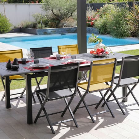 Table Louisiane 187/247 graphite Table Louisiane 187/247 graphite