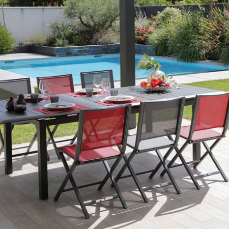 Table Louisiane 187/247 graphite Table Louisiane 187/247 graphite