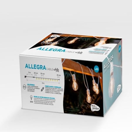 Guirlande Extérieure avec 10 Ampoules Allegra - Packaging Guirlande Extérieure avec 10 Ampoules Allegra - Packaging