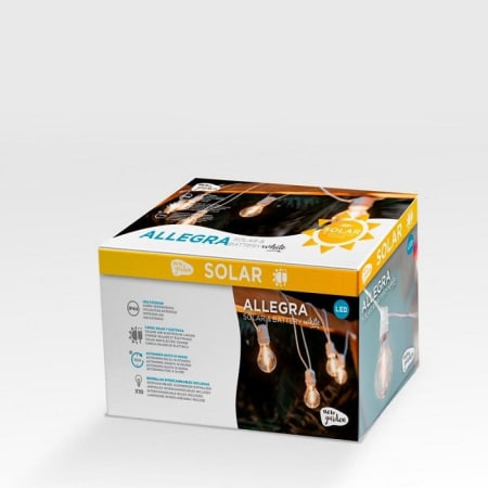 Guirlande solaire et rechargeable Allegra - 8 mètres - Packaging Guirlande solaire et rechargeable Allegra - 8 mètres - Packaging