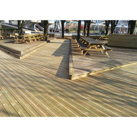 Kit terrasse - PIN VERT - AB STRI&Eacute;E - 5 &agrave; 60 m&sup2; (comprenant lames L.3,6m / Ep.27mm / l.145mm, lambourdes et visserie)