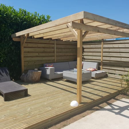 Lame terrasse - PIN VERT - AB STRI&Eacute;E - Ep.27 mm / l.145 mm / L.2,70 m