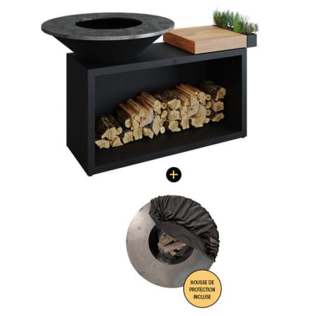 Brasero Plancha OFYR Island Black 100 - Teck Brasero Plancha OFYR Island Black 100 - Teck