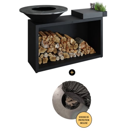Brasero Plancha OFYR Island Black 85 - Céramique - housse incluse Brasero Plancha OFYR Island Black 85 - Céramique - housse incluse