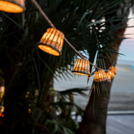 Guirlande Solaire LED Fibres Naturelles - Aurora - L.8 m - New Garden - coloris jute Guirlande Solaire LED Fibres Naturelles - Aurora - L.8 m - New Garden - coloris jute