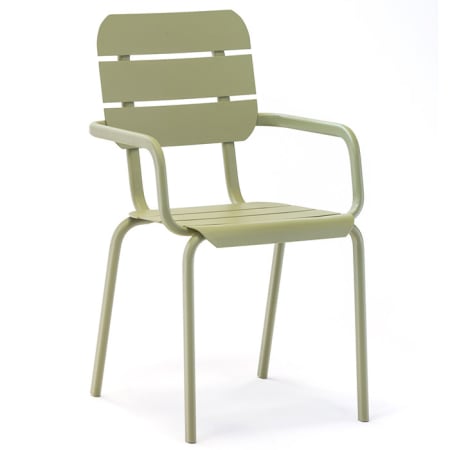 Fauteuil de jardin empilable aluminium - Alicante L.55 x l.50 x H.85 cm