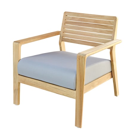 Fauteuil bas de jardin empilable Teck naturel - Aquariva - L.68 x l.71 x H.72 cm Fauteuil bas de jardin empilable Teck naturel - Aquariva - L.68 x l.71 x H.72 cm