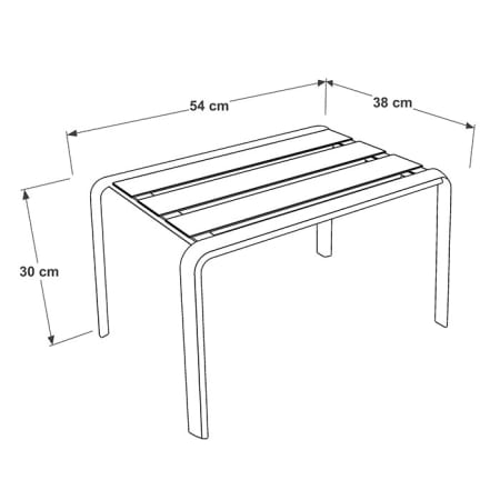 Table basse de jardin Aluminium - Spring - L.54 x l.38 x H.30 cm - Gris pierre Table basse de jardin Aluminium - Spring - L.54 x l.38 x H.30 cm - Gris pierre