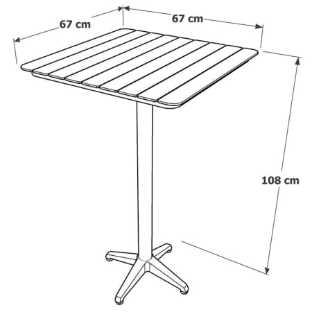 Mange debout Aluminium - Spring - L.67 x l.67 x H.108 cm - 2/4 personnes