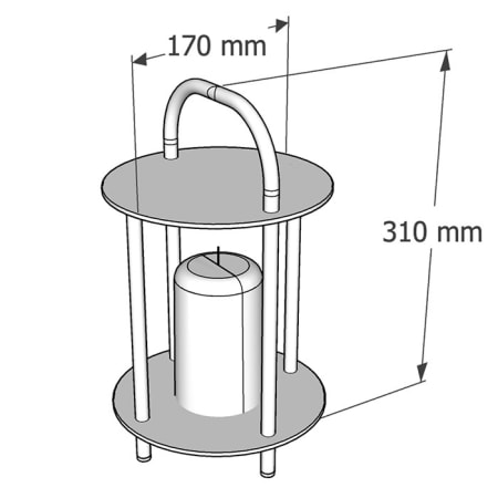 Lanterne Plip rechargeable Aluminium - Uzea - L.17 x l.17 x H.31 cm - Gris chaud Lanterne Plip rechargeable Aluminium - Uzea - L.17 x l.17 x H.31 cm - Gris chaud