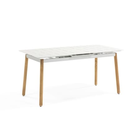 Table de jardin extensible aluminium - Alicante - L.160/200 x l.80 x H.76 cm - Blanche - 6/8 personnes Table de jardin extensible aluminium - Alicante - L.160/200 x l.80 x H.76 cm - Blanche - 6/8 personnes