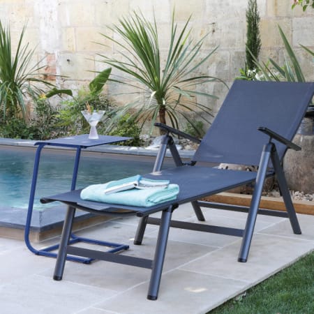 Table basse de jardin acier cataphor&egrave;se - Violette II - bleu