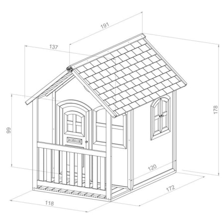 Cabane en bois pour enfant - Alex - dimension Cabane en bois pour enfant - Alex - dimension
