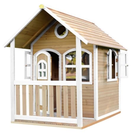 Cabane en bois pour enfant - Alex - Marron/Blanc Cabane en bois pour enfant - Alex - Marron/Blanc