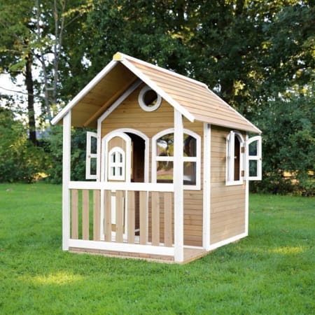 Cabane en bois pour enfant - Alex - Marron/Blanc Cabane en bois pour enfant - Alex - Marron/Blanc
