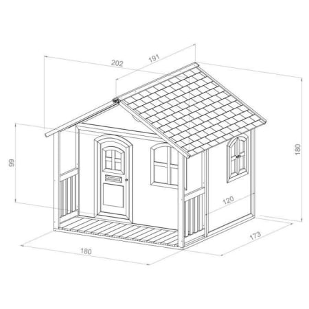 Cabane en bois pour enfant - Milan - Marron/Blanc