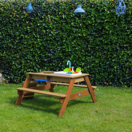 Table Sable et Eau en bois Marron - Emily Table Sable et Eau en bois Marron - Emily
